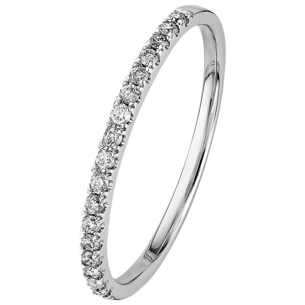 buy revere 9ct white gold 0 15ct tw diamond eternity ring m womens rings argos