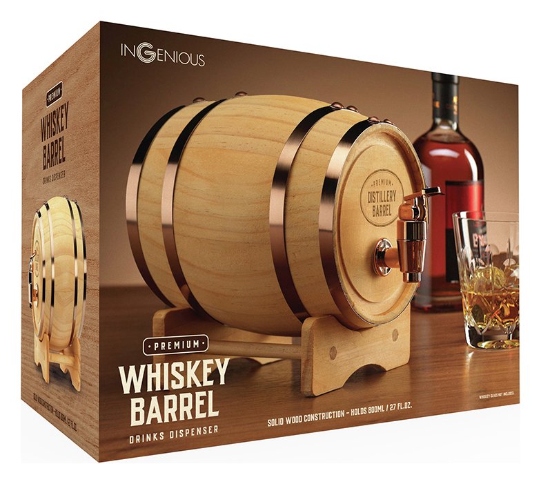 Menkind Wooden Keg Whiskey Barrel
