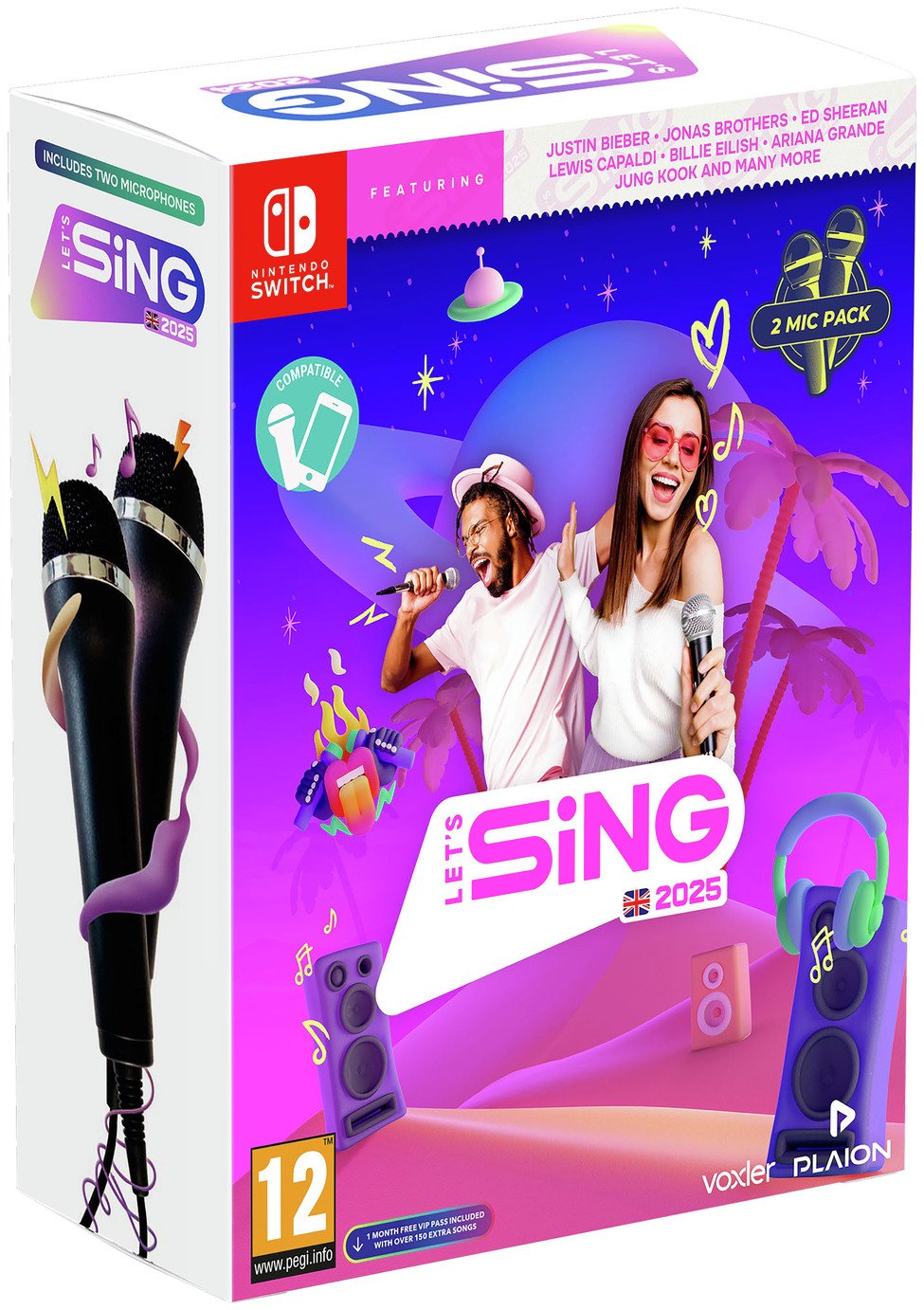 Let's Sing 2025 Nintendo Switch Game With 2 Mics