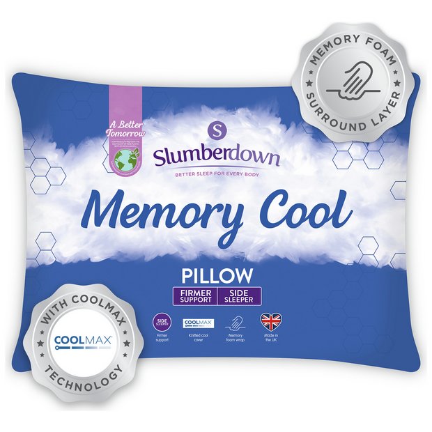 Buy Slumberdown Cool Max Memory Support Firm Pillow Pillows Argos