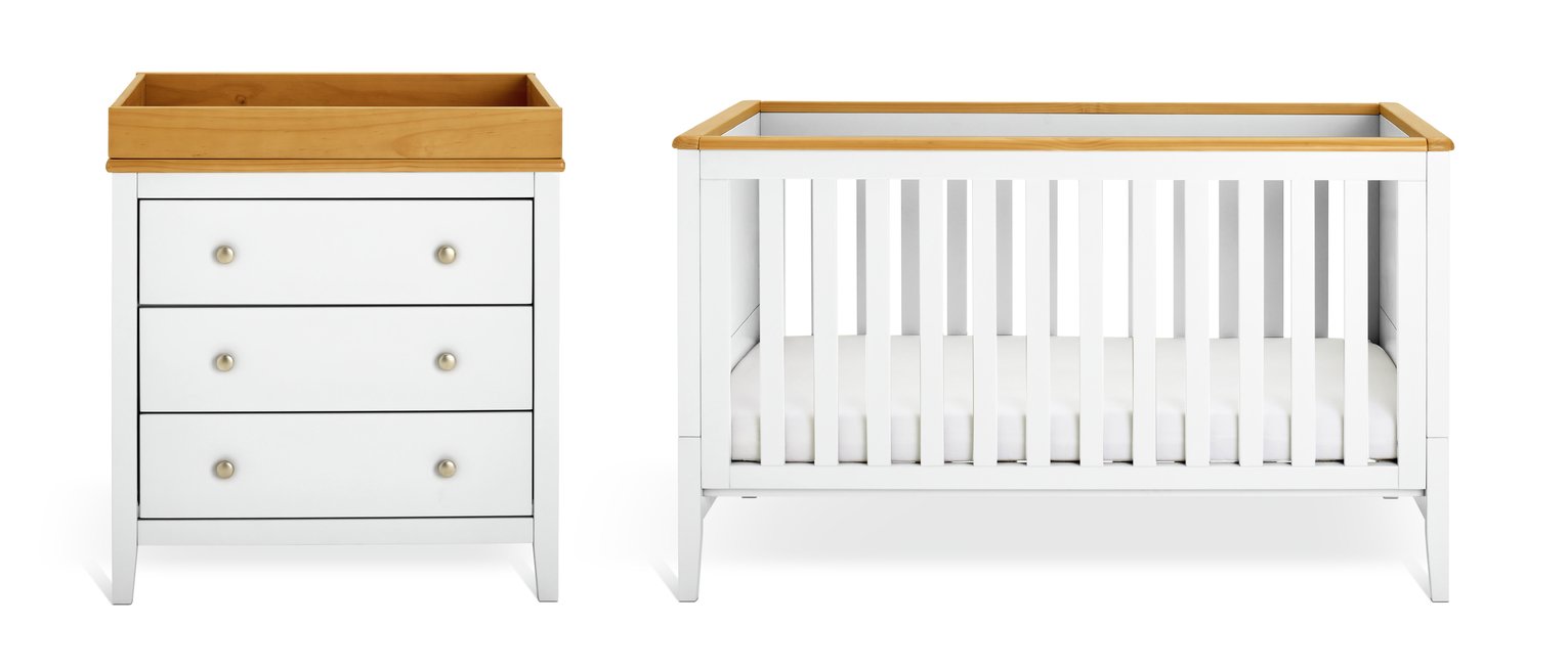 Cuggl Canterbury 2 Piece Nursery Furniture Set - White