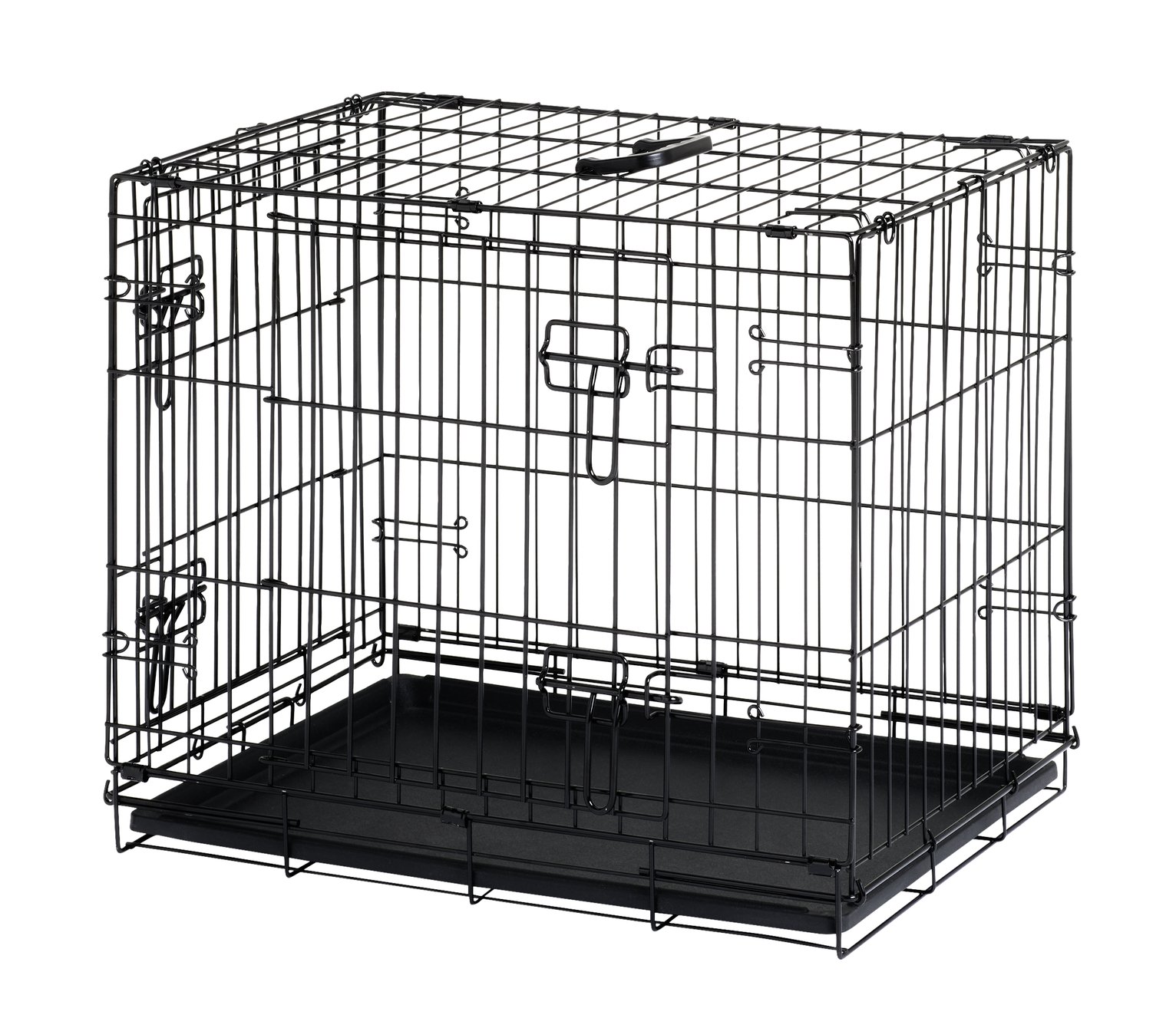 Double Door 24 inch Dog Cage - Small
