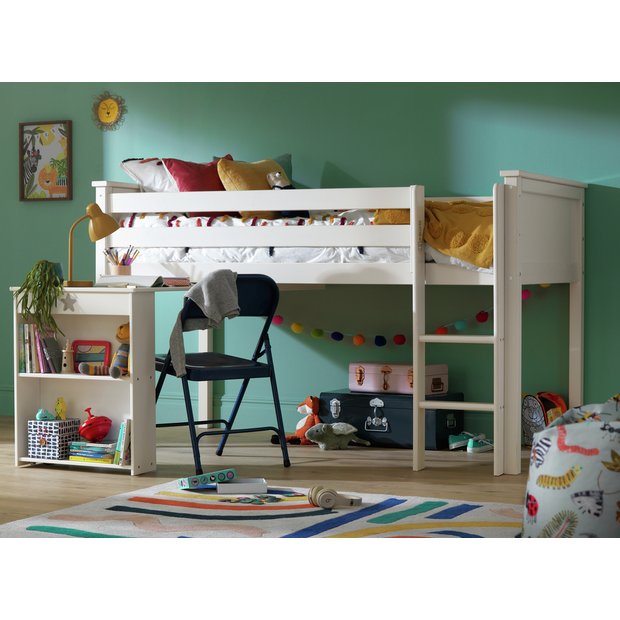 Buy Habitat Brooklyn Mid Sleeper Bed Frame with Desk White Kids beds Argos