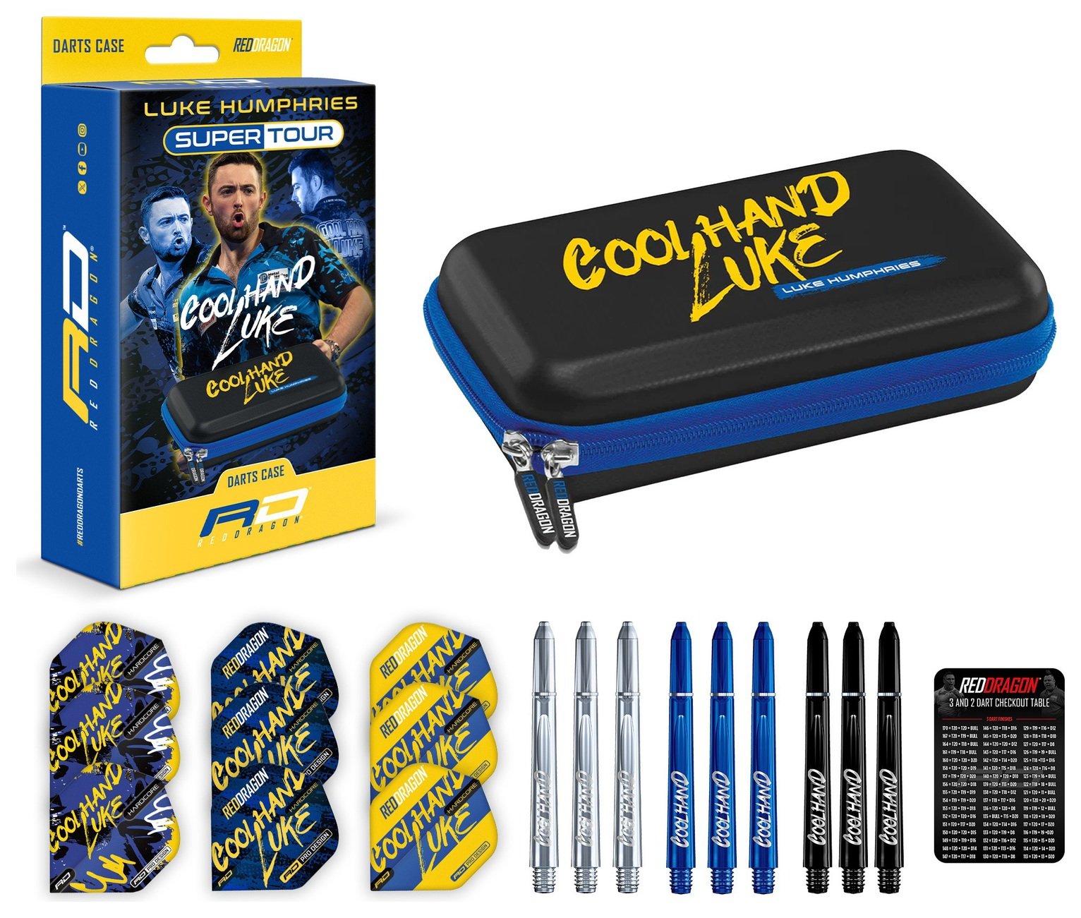 Red Dragon Luke Humphries Coolhand Darts Case & Accessories