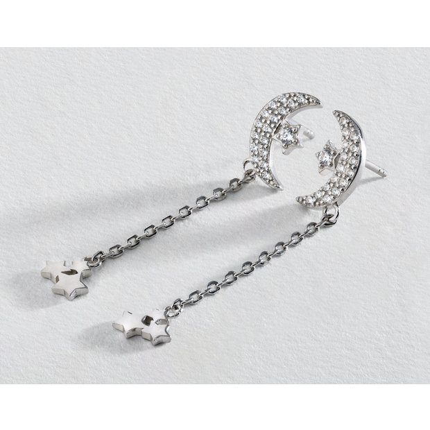 Buy Revere Sterling Silver Cubic Zirconia Drop Earrings Argos