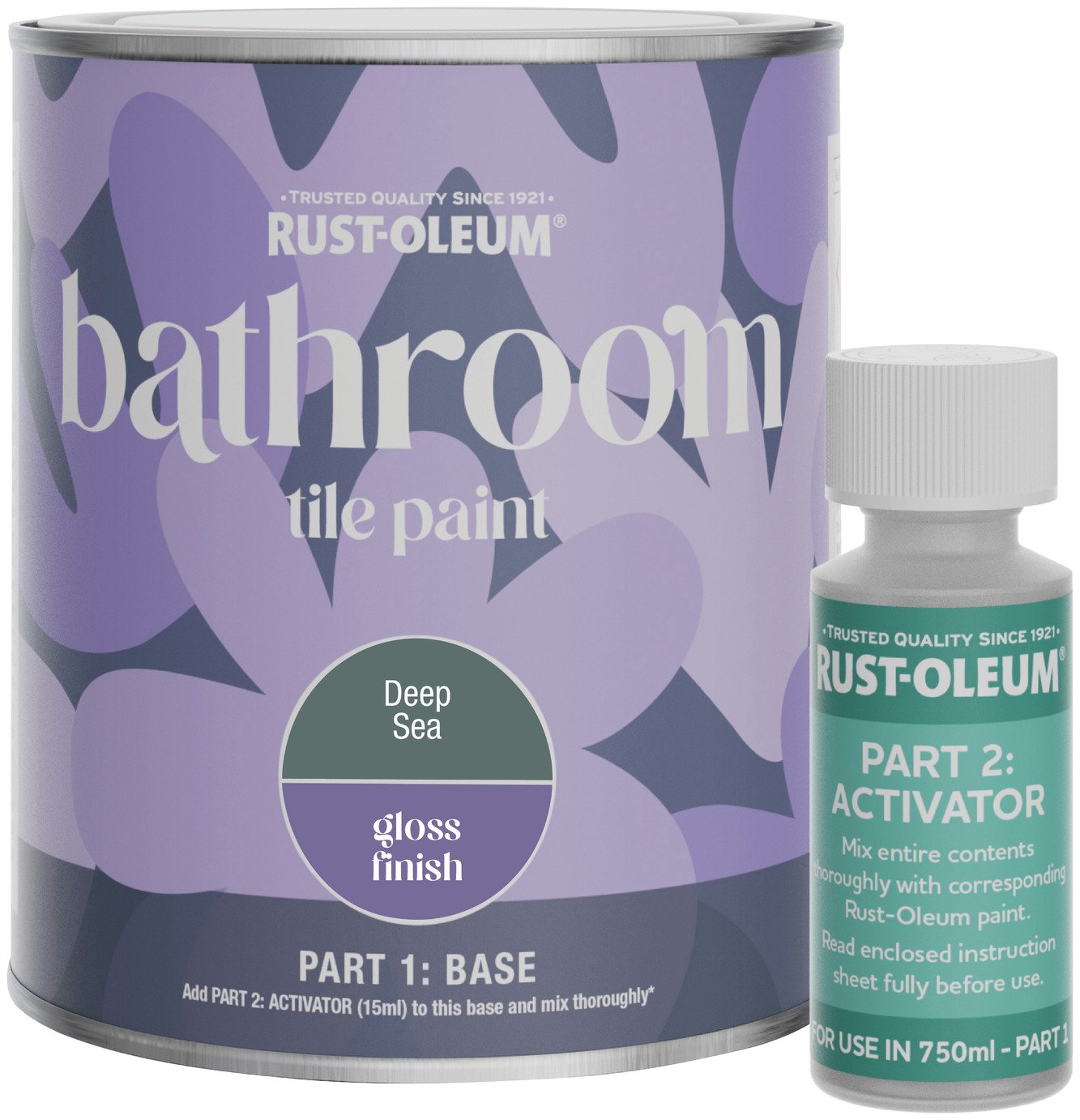 Rust-Oleum Bathroom Tile Gloss Paint 750ml - Deep Sea