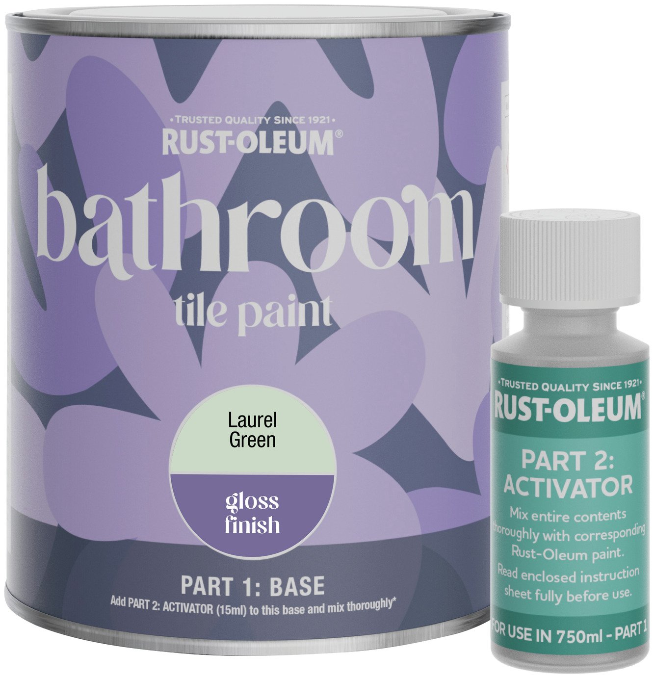Rust-Oleum Bathroom Tile Gloss Paint 750ml - Laurel Green
