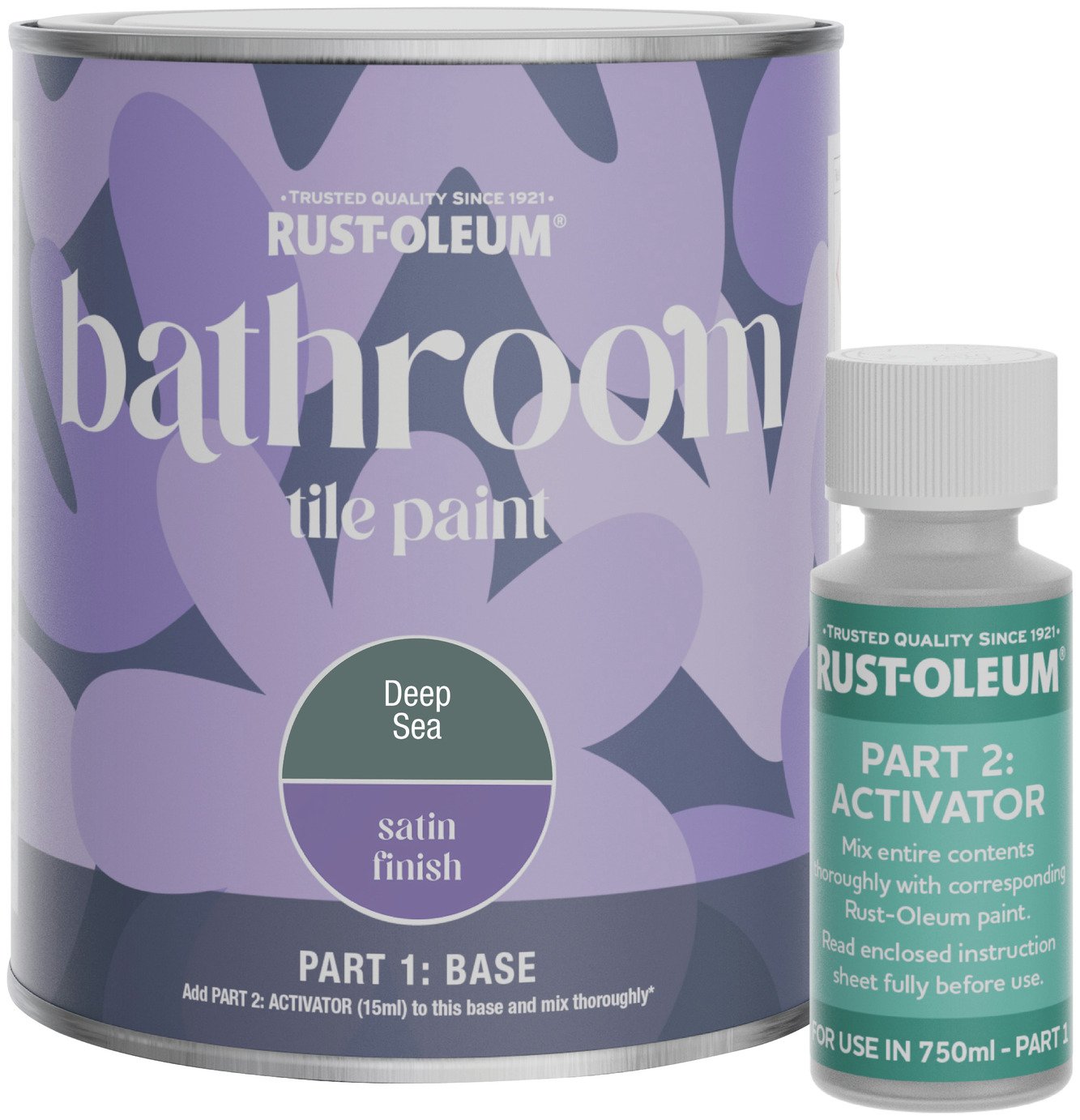 Rust-Oleum Bathroom Tile Satin Paint 750ml - Deep Sea