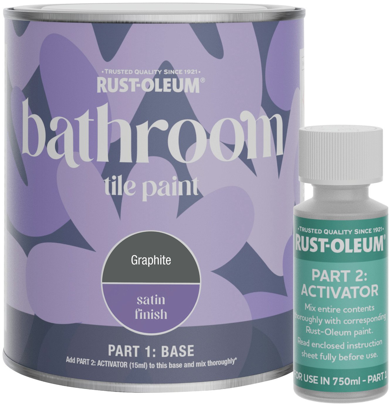 Rust-Oleum Bathroom Tile Satin Paint 750ml - Graphite