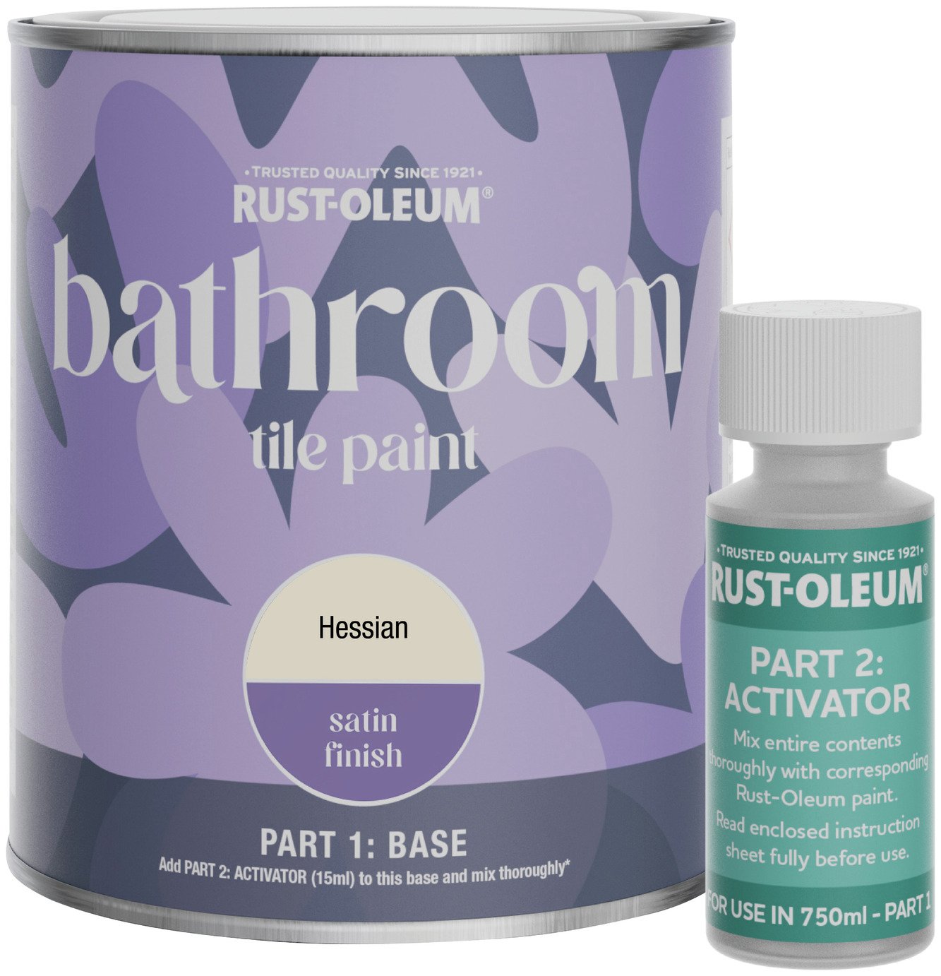 Rust-Oleum Bathroom Tile Satin Paint 750ml - Hessian