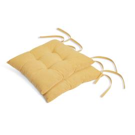 Habitat Chambray Pack of 2 Seat Cushions - Mustard