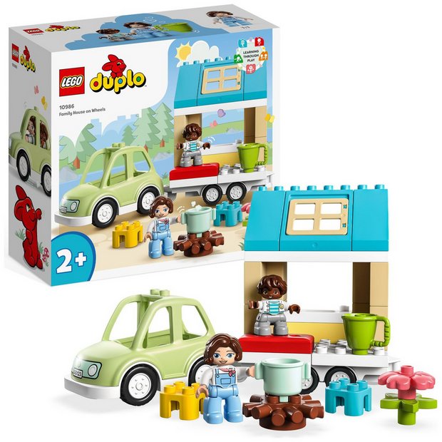 Buy LEGO DUPLO Town Family House on Wheels Toy with Car 10986 Early learning toys Argos