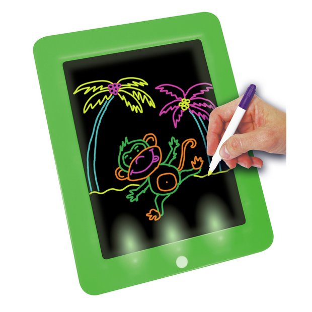 Magic Sketchpad Tab - Art That Glows - Led Light Up Drawing Board For Kids  - Illuminating Screen - Draw, Sketch, Create, Doodle, Art, Write - Learning  Educational Toy - Includes Dual