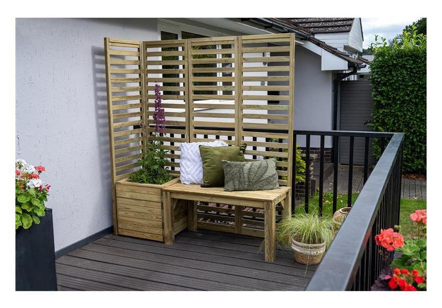 Forest Garden 2 Seater Wooden Garden Patio Set - Natural