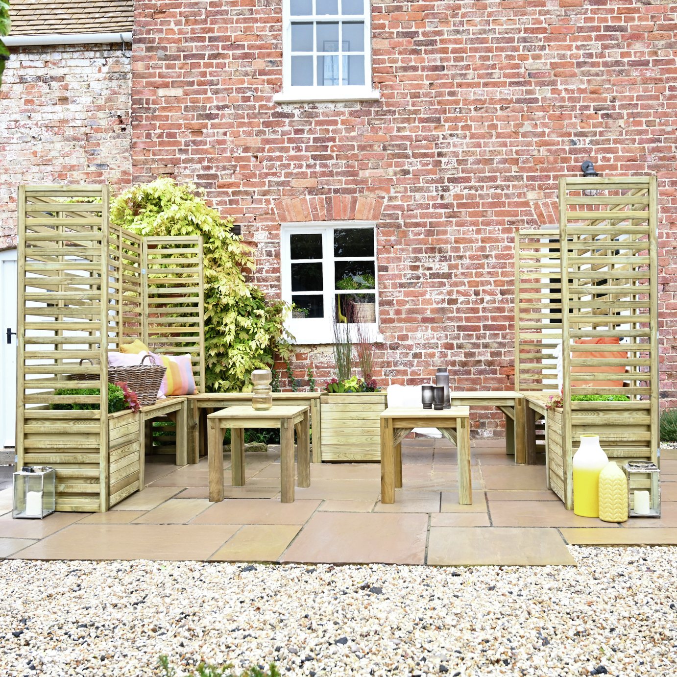 Forest Garden 9 Seater Wooden Garden Patio Set - Natural