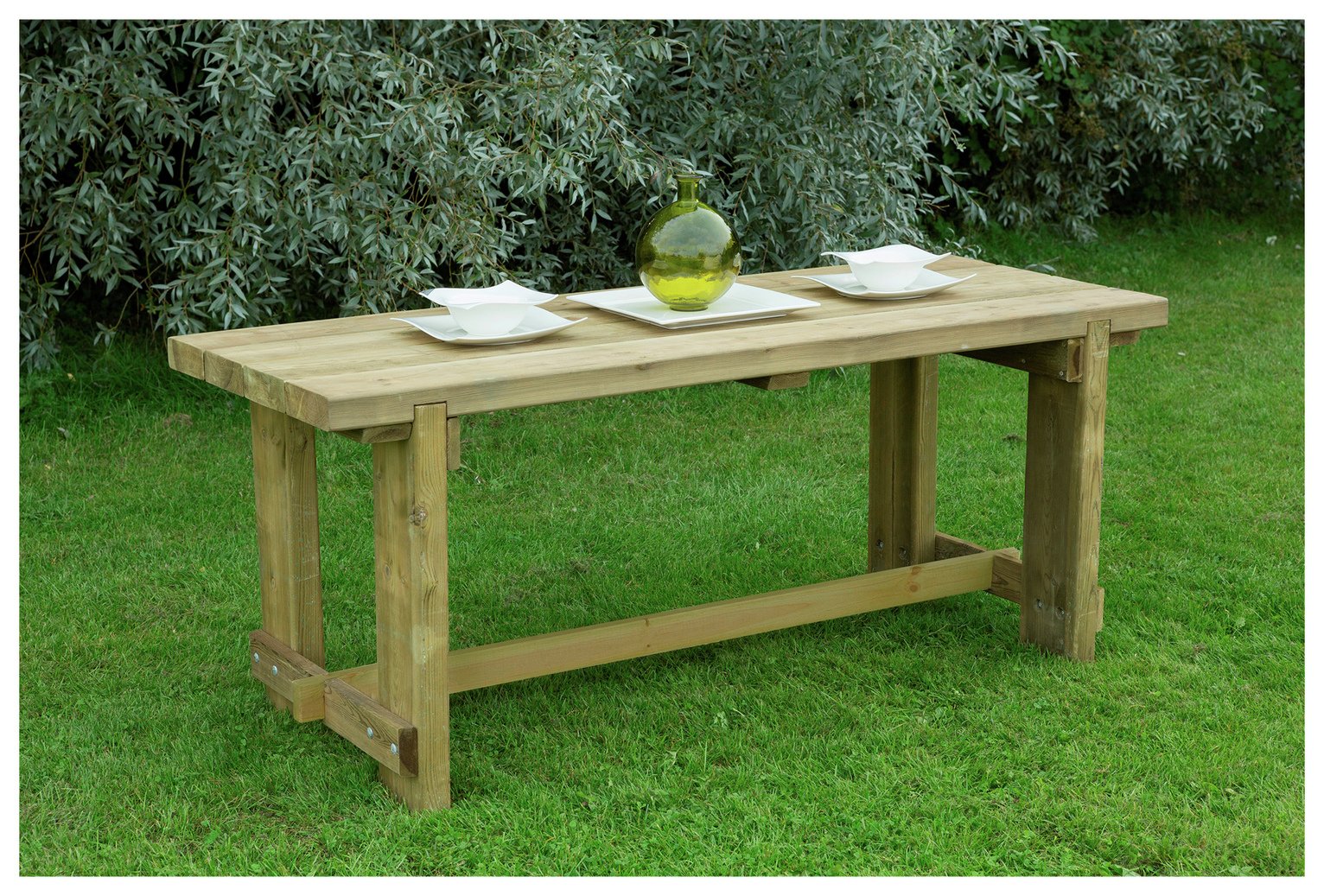 Forest Garden Wooden Garden Table - Natural