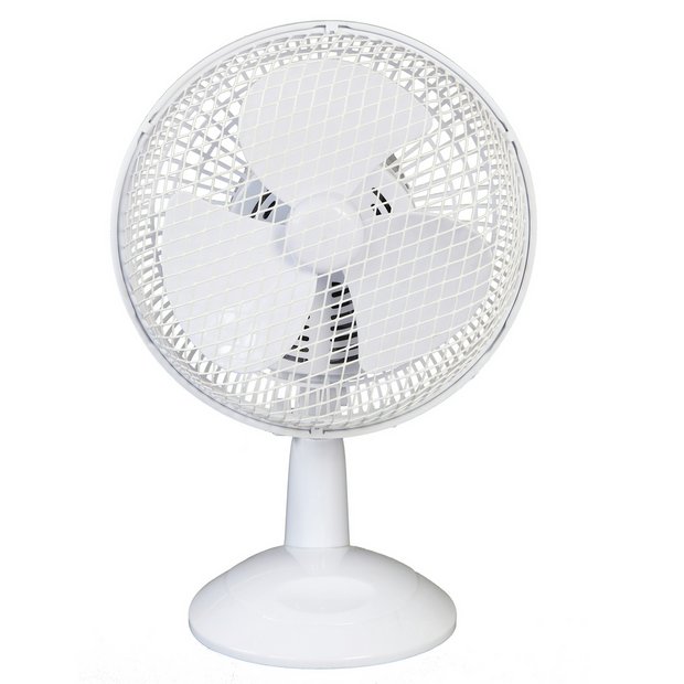 Buy Challenge White Oscillating Desk Fan - 7 Inch | Fans | Argos