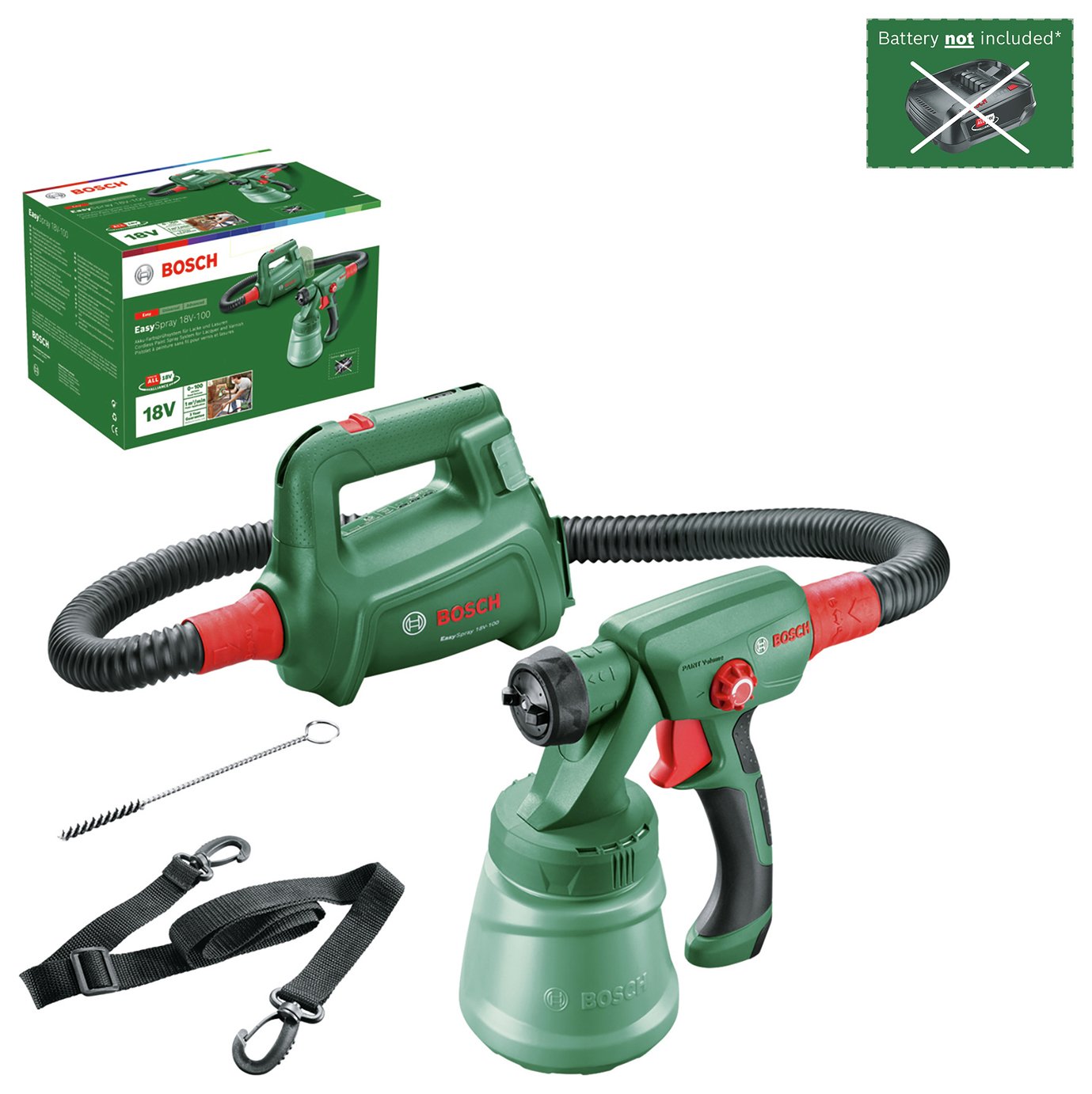 Bosch Cordless EasySpray 18V-100 Paint Sprayer - 800ml