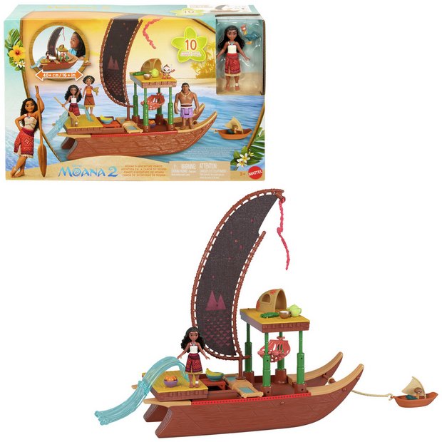 Buy Disney Moana 2 Moana s Adventure Canoe Playset Small Doll Dolls Argos