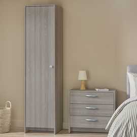 Argos Home Seville 2 Piece 1 Door Wardrobe Set - Grey & Oak
