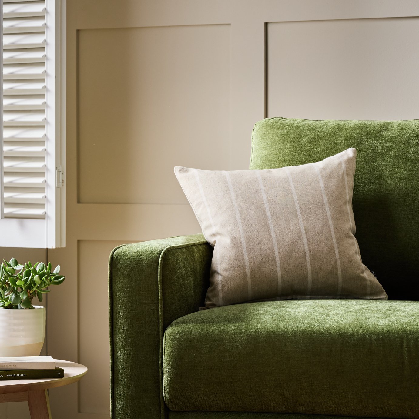 Habitat Linear Striped Cushion - 43x43cm