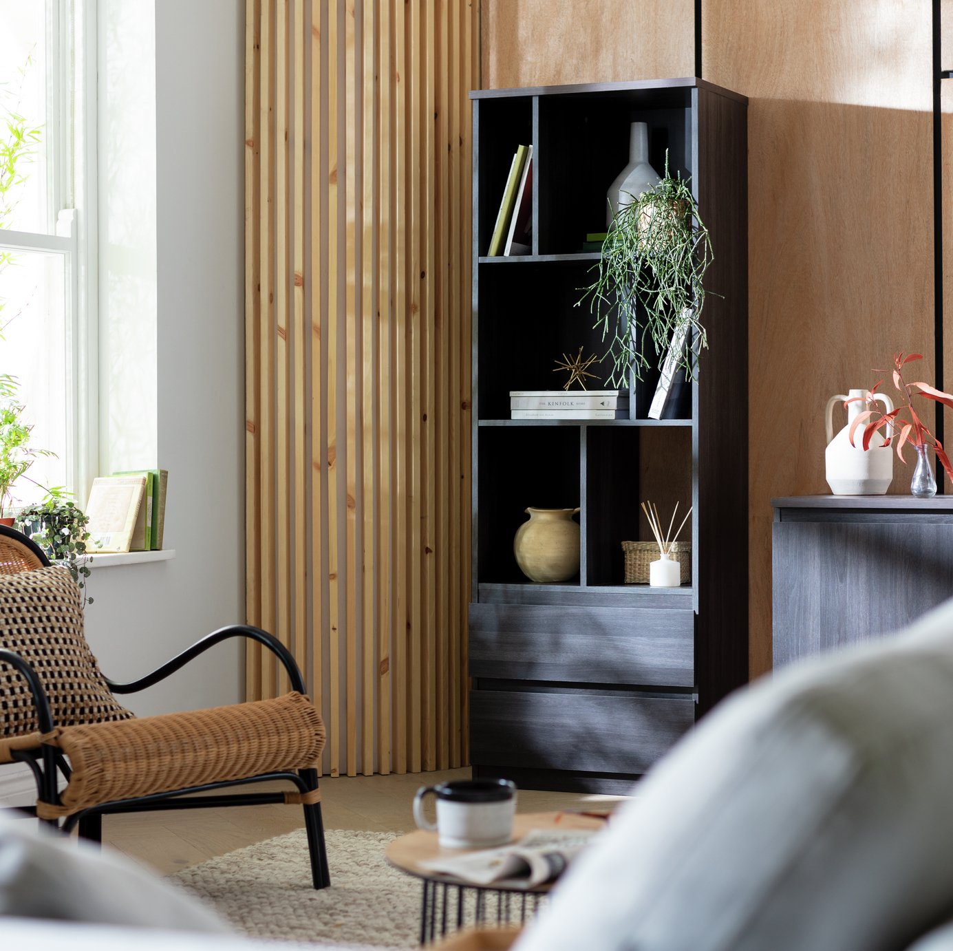 Argos Home Jenson Bookcase - Black Brown