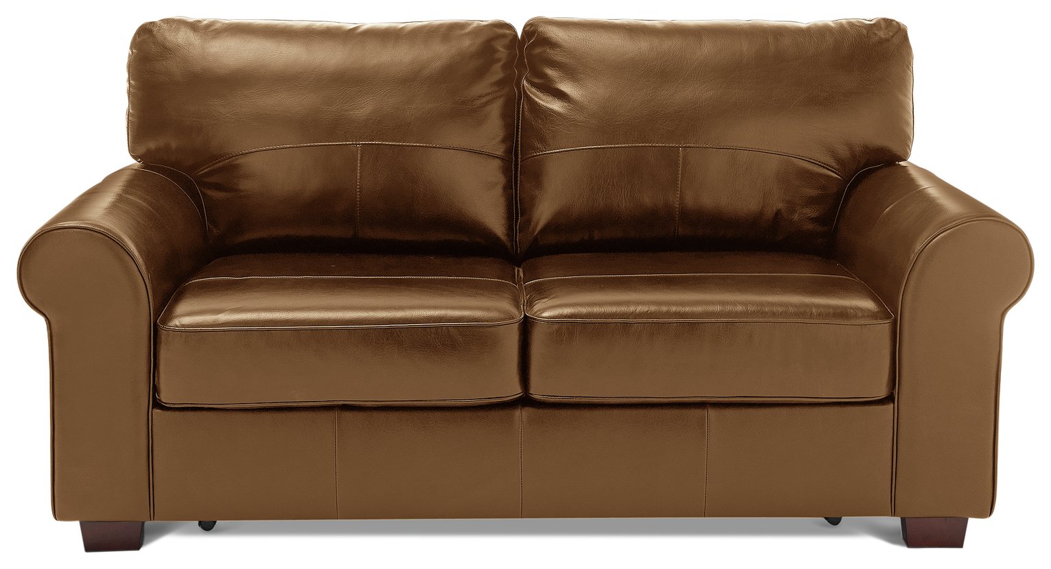 Argos Home Salisbury Leather 2 Seater Sofa Bed - Tan