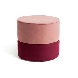 Habitat Cupcake Velvet Footstool - Pink