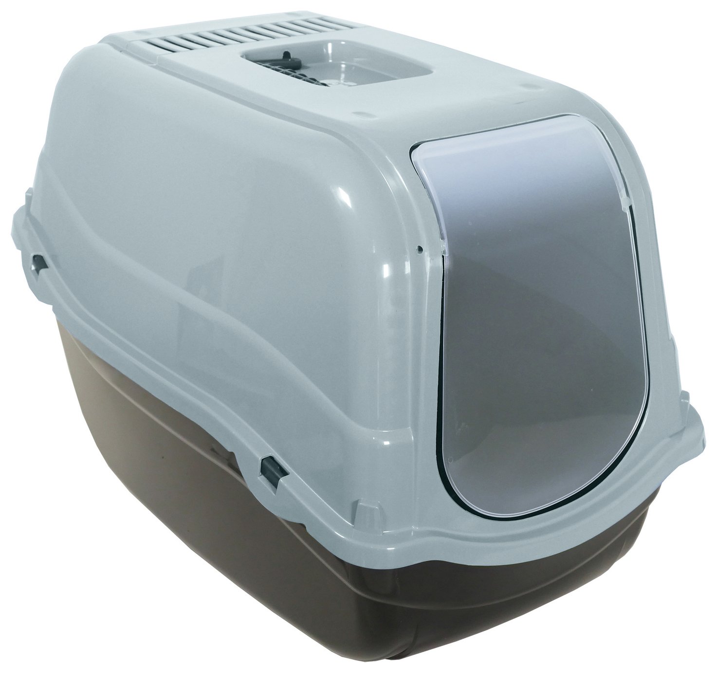 Rosewood Hooded Ice Blue Cat Litter Tray