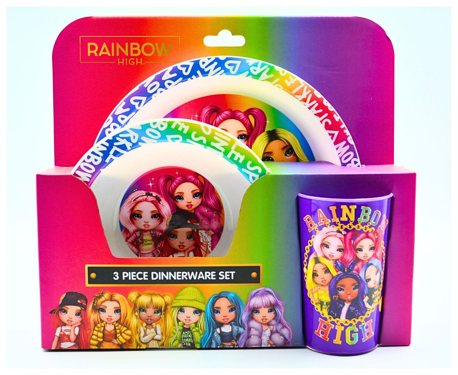 Zak Rainbow High Kids Plastic Dinner Set