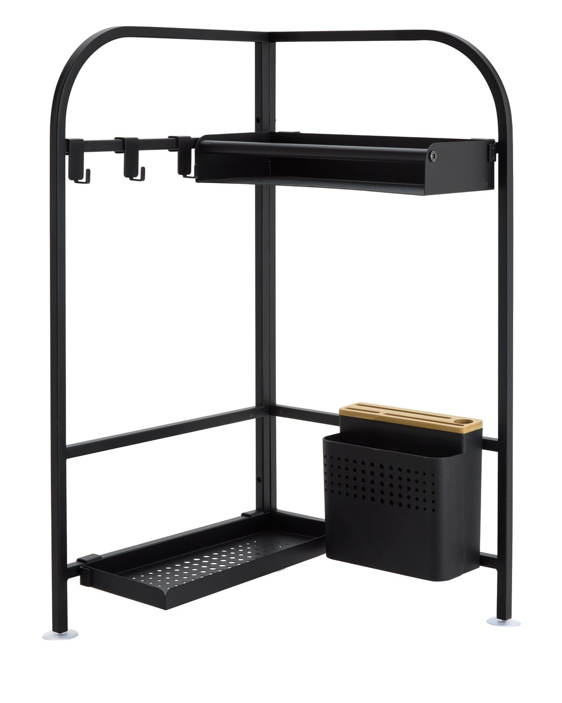 Argos Home 2 Tier Worktop Storage Corner Unit - Black