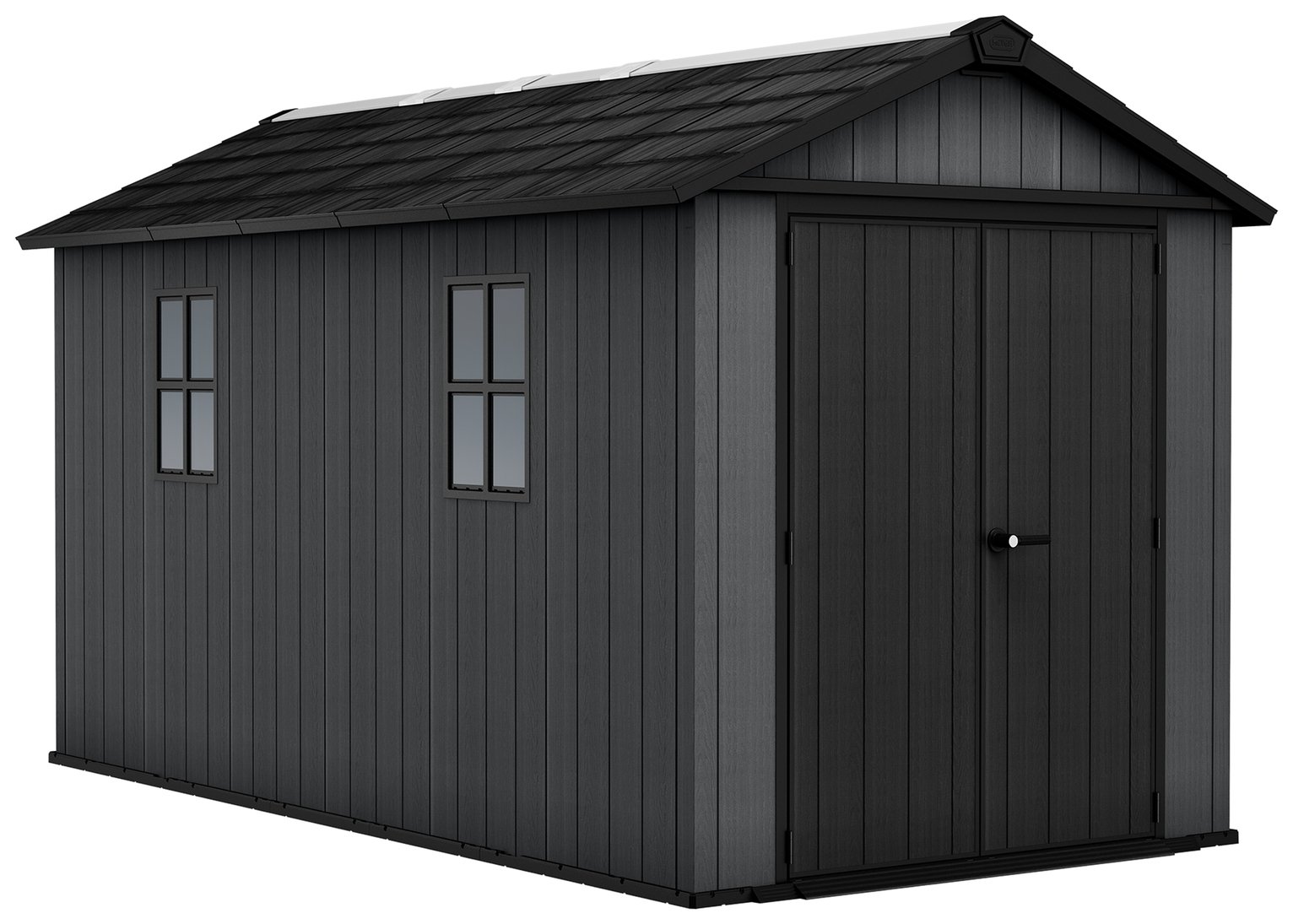 Keter Newton Plus Apex Outdoor Storage Shed 7.5x13ft – Grey