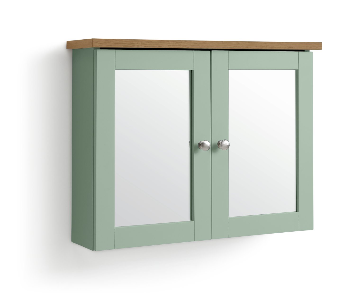 Argos Home Livingston Double Mirrored Wall Cabinet - Green