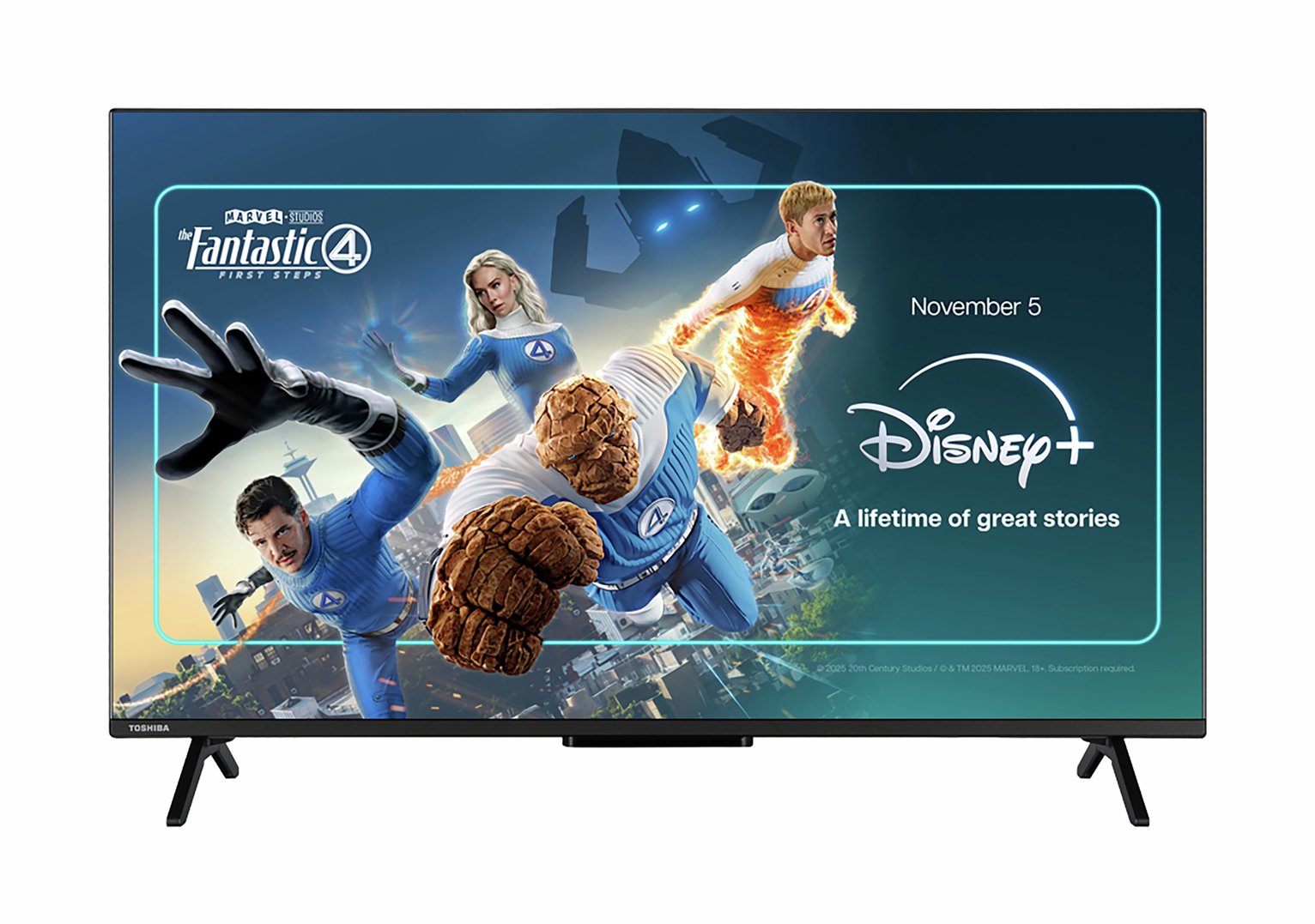 Toshiba 43 Inch 43UV2F53DB Smart 4K UHD HDR LCD Freely TV