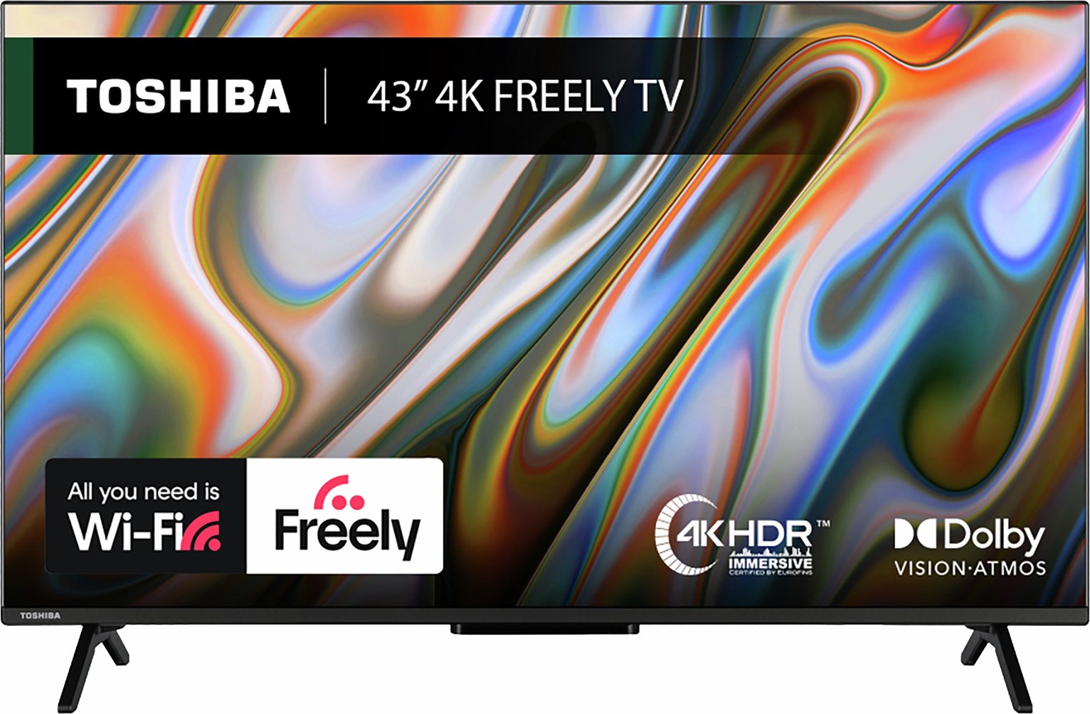 Toshiba 43 Inch 43UV2F53DB Smart 4K UHD HDR LCD Freely TV
