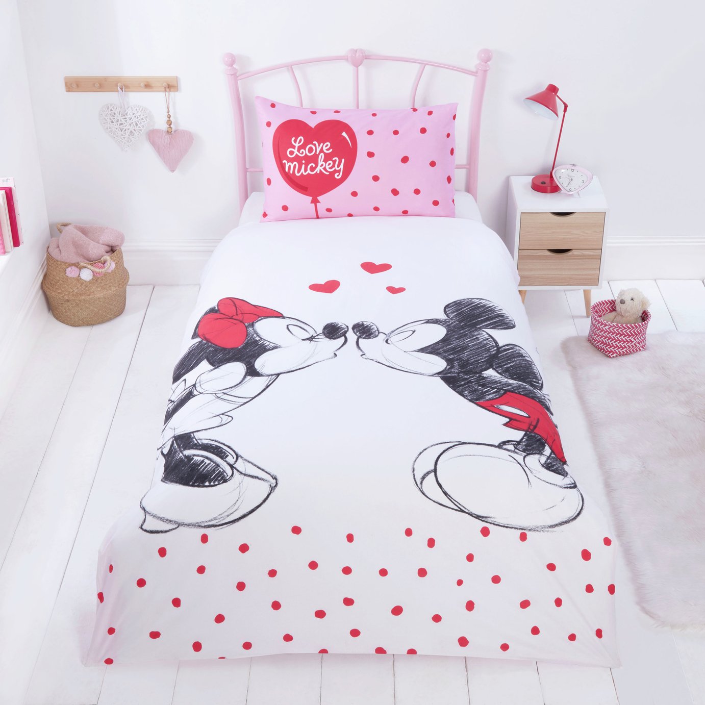 Disney Cotton Mickey & Minnie Kids Bedding Set