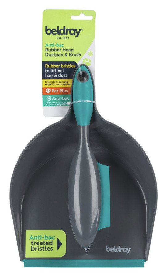 Beldray Pet Plus Dustpan & Brush Set - Blue