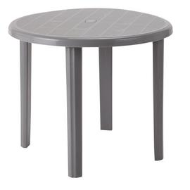 Argos Home 4 Seater Round Plastic Garden Table - Grey