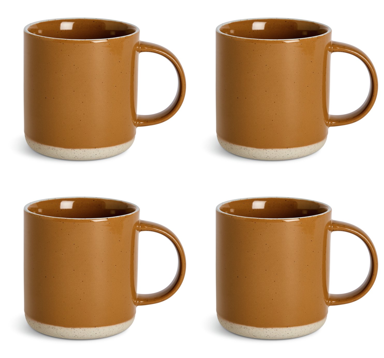Habitat Set of 4 Mugs - Brown