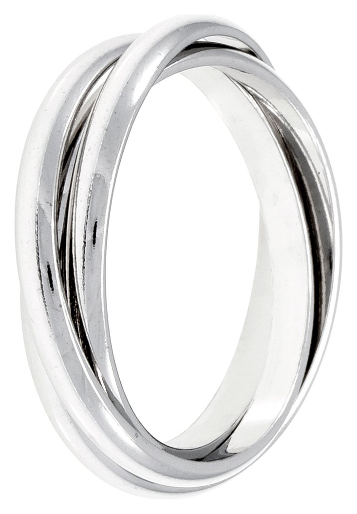 silver band ring womens