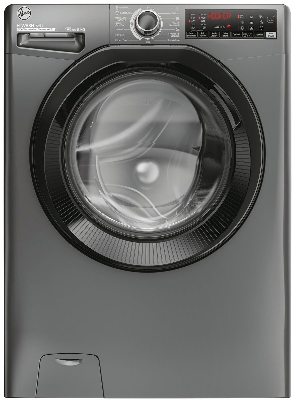 Hoover H3WPS496TAMBR680 9KG 1400 Washing Machine - Graphite