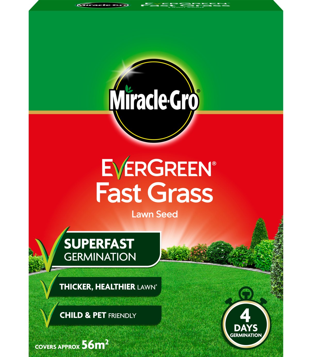 Miracle-Gro EverGreen Fast Grass Lawn Seed - 1.6kg