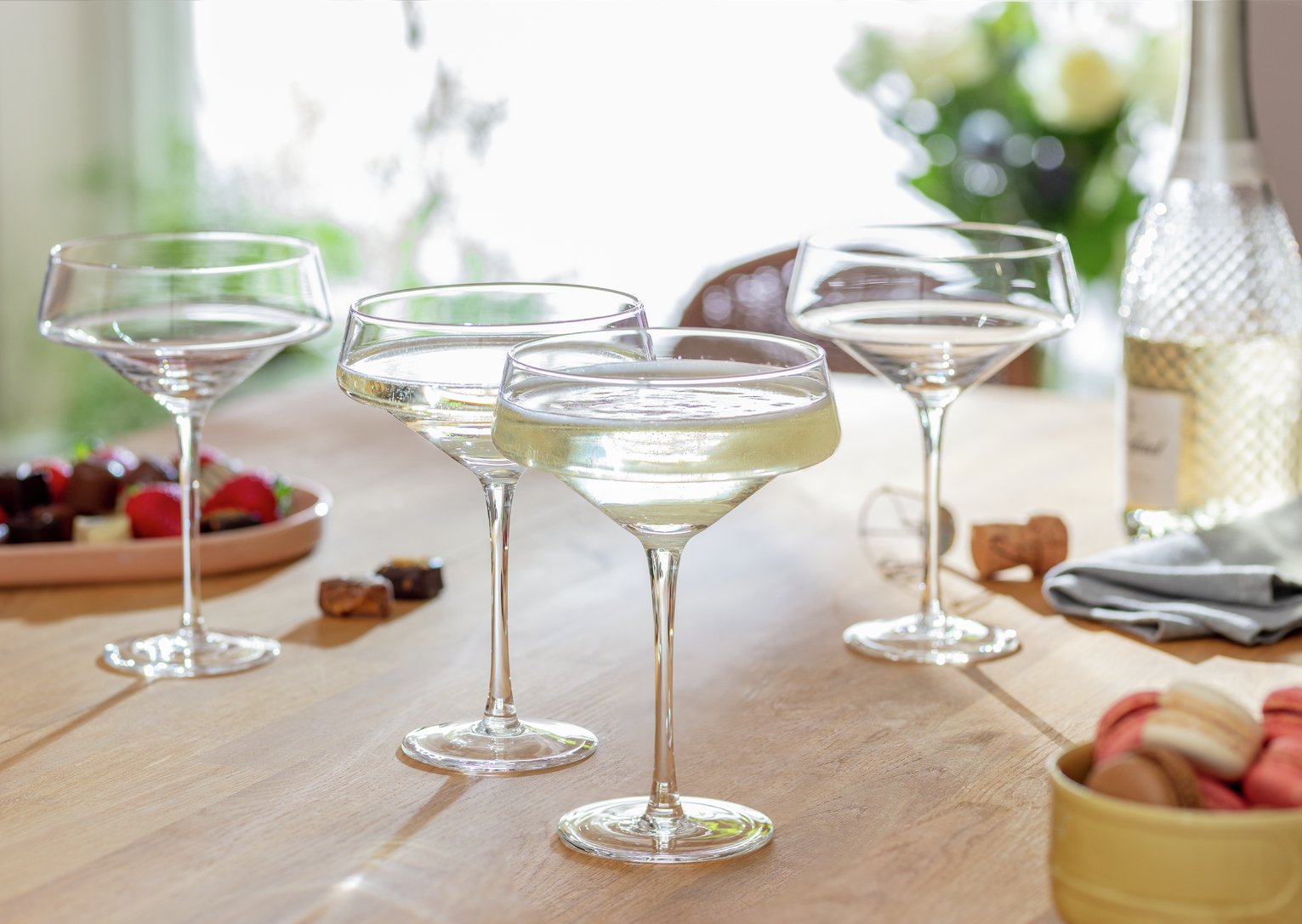 Habitat Sahara Set of 4 Champagne Coupe Glasses