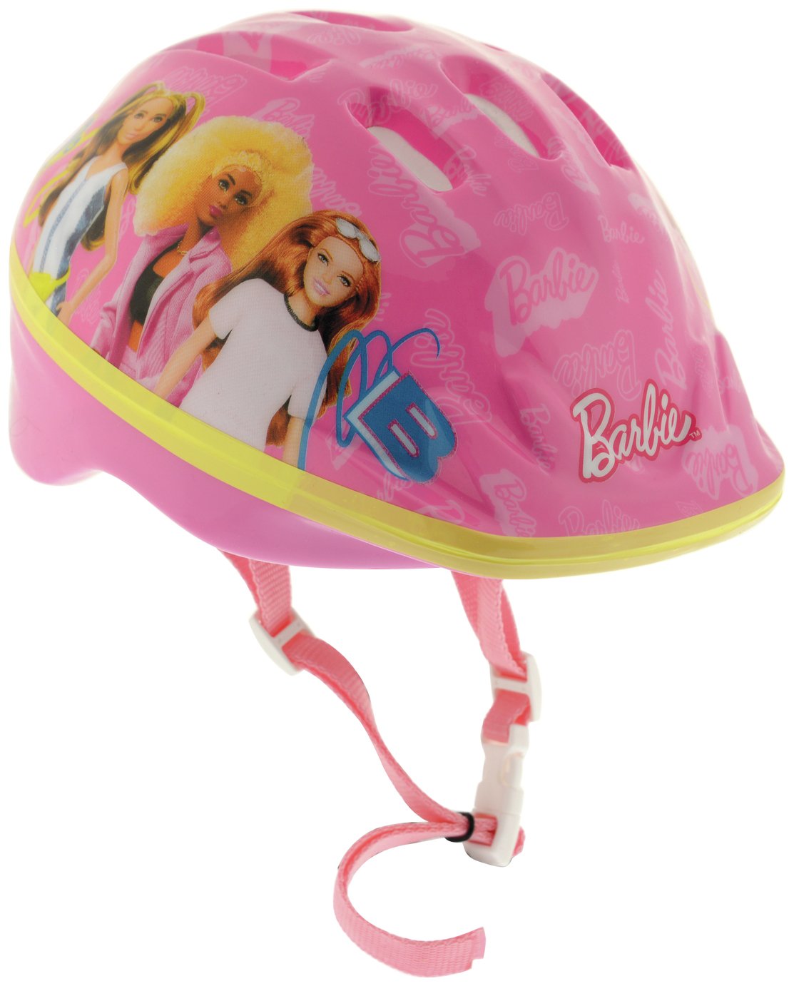 Barbie Kids Bike Helmet with Adjustable Dial Fitting - Pink