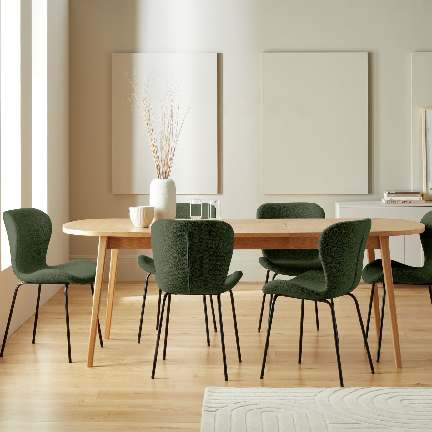 Habitat Etta Extending Oak Dining Table & 6 Chairs