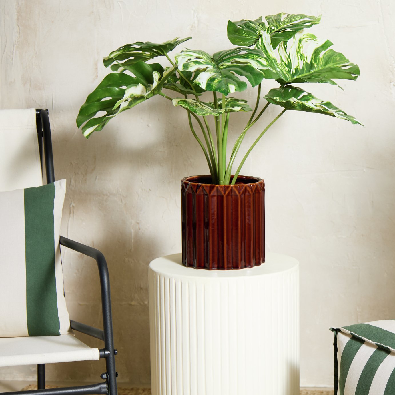  Home 28 inch Tall Faux Cheese Plant
