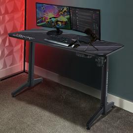 X Rocker Stratos Adjustable Office Desk - Black