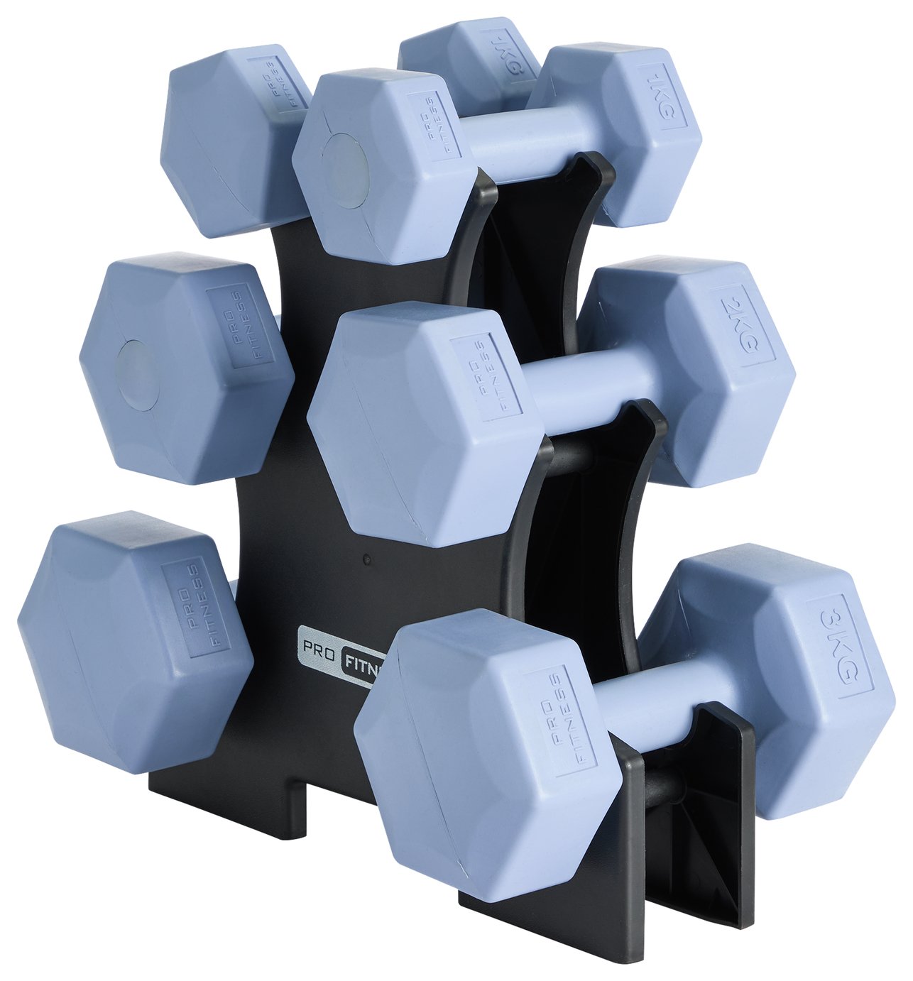 Pro Fitness Vinyl Dumbbell Tree - 12Kg