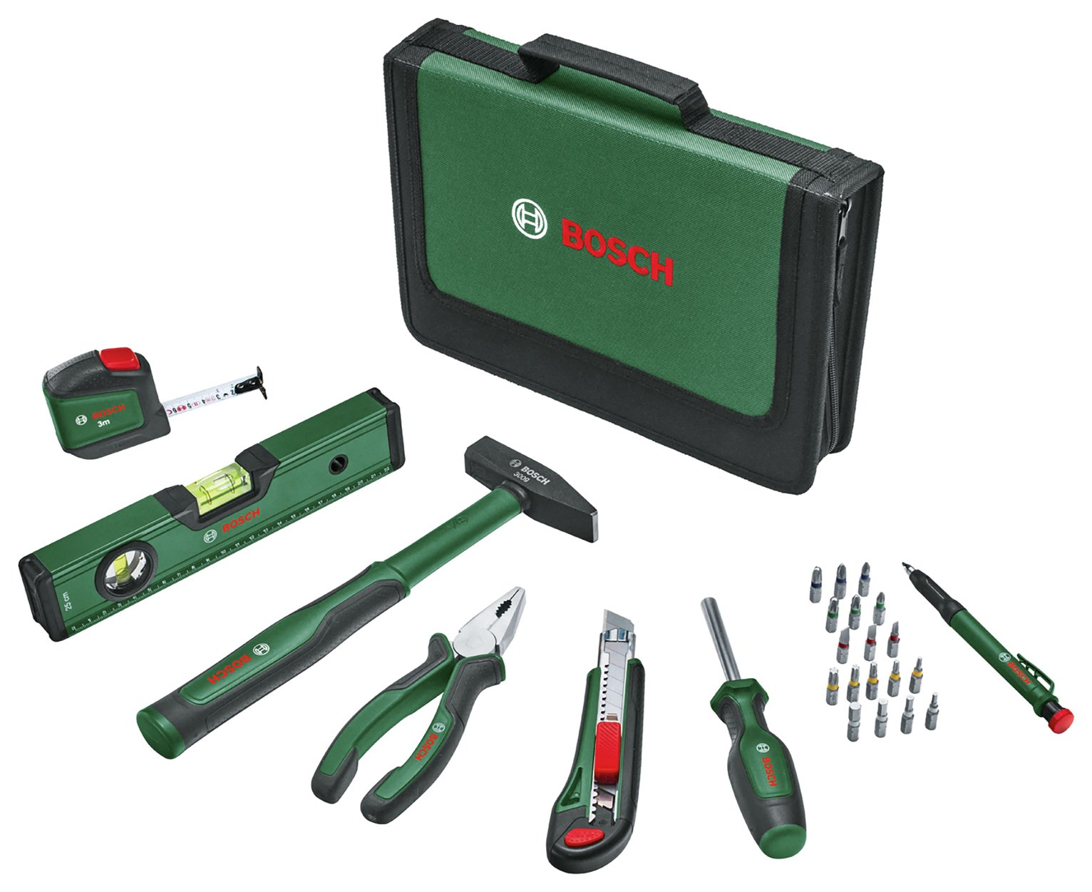 Bosch 25 Pieces Universal Hand Tool Set 