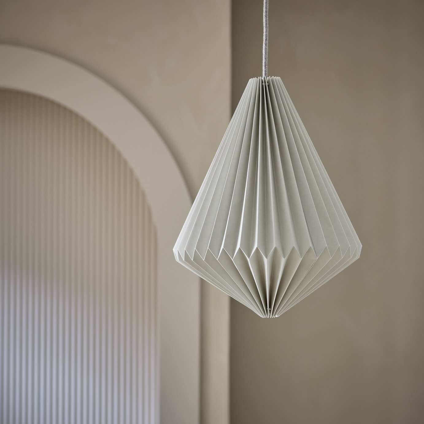 Habitat Grey Paper Easy Fit Lampshade - 30cm